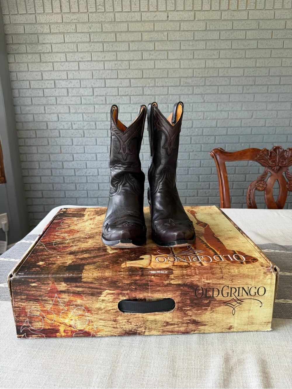 Old Gringo Villa 10” Cowgirl Boots Two Tone Leather L060-122 Rodeo Western Snip